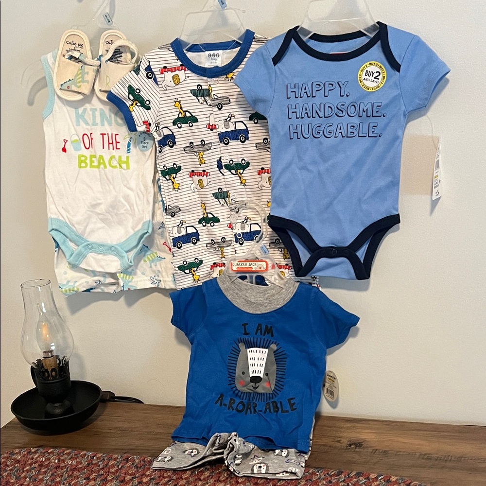 Blue and White Kids One Piece Set